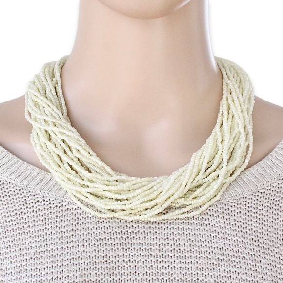 Vintage Catherine Noll or Gerda Lynggaard Monies Glass Seed Bead Necklace - Picture 1 of 6